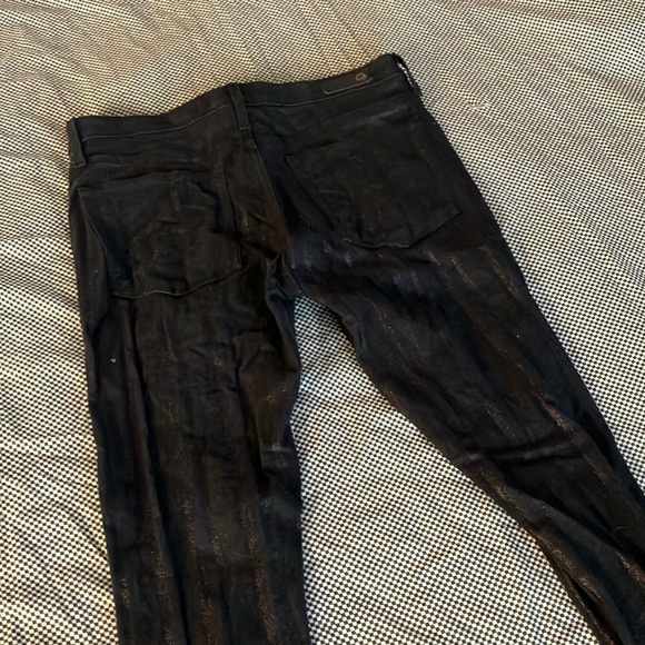 Black Button-Fly Jeans AG ADRIANO GOLDSCHMIED Farrah Skinny Ankle Jean 28R/04 - Picture 8 of 8